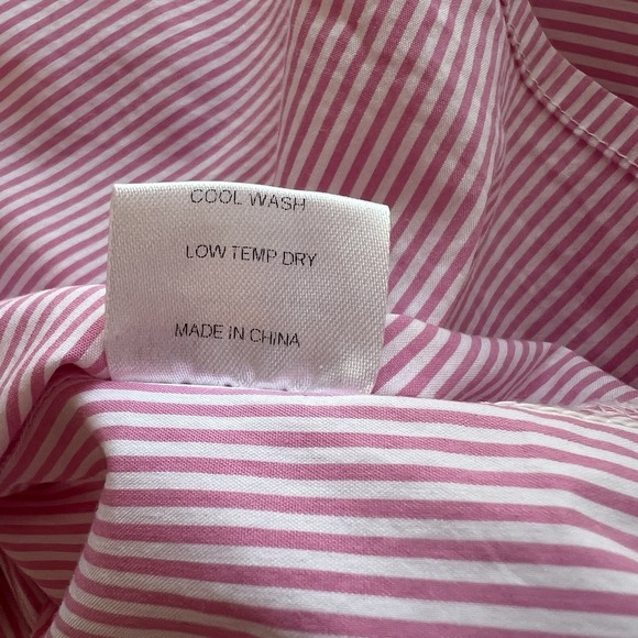CARYN LAWN Preppy Pink Margot Striped Ruffle Mini Dress One Size (Fits SM & MED) - Picture 8 of 9